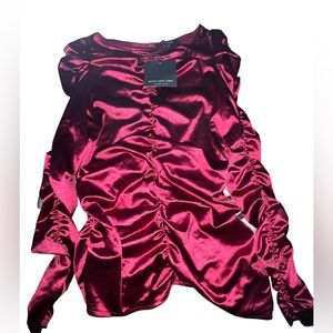 NWT Marc New York red ruched top